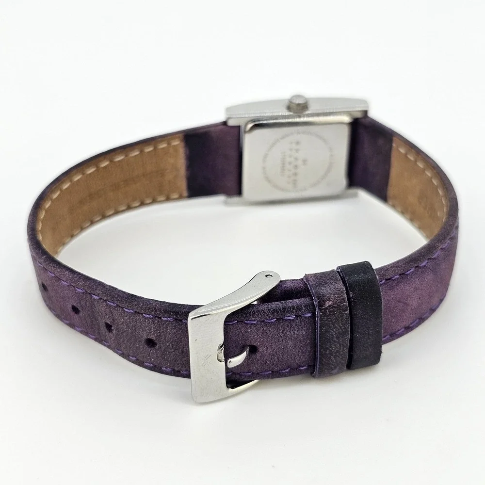 Skagen Women's Watch 20MM MOP Gray Dial Light Purple‎ Leather Bands New Battery